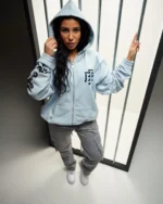 Ere Studios Locked Up Zipper Hoodie Eiswasser 3
