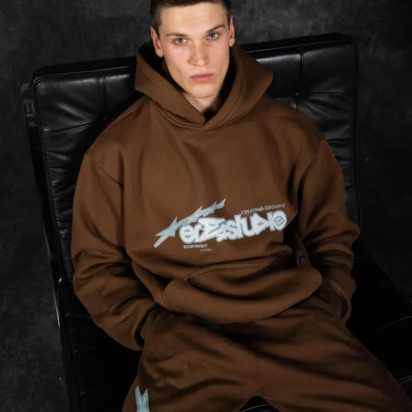 Ere Studios Midnight Trackie Hoodie Braun 2