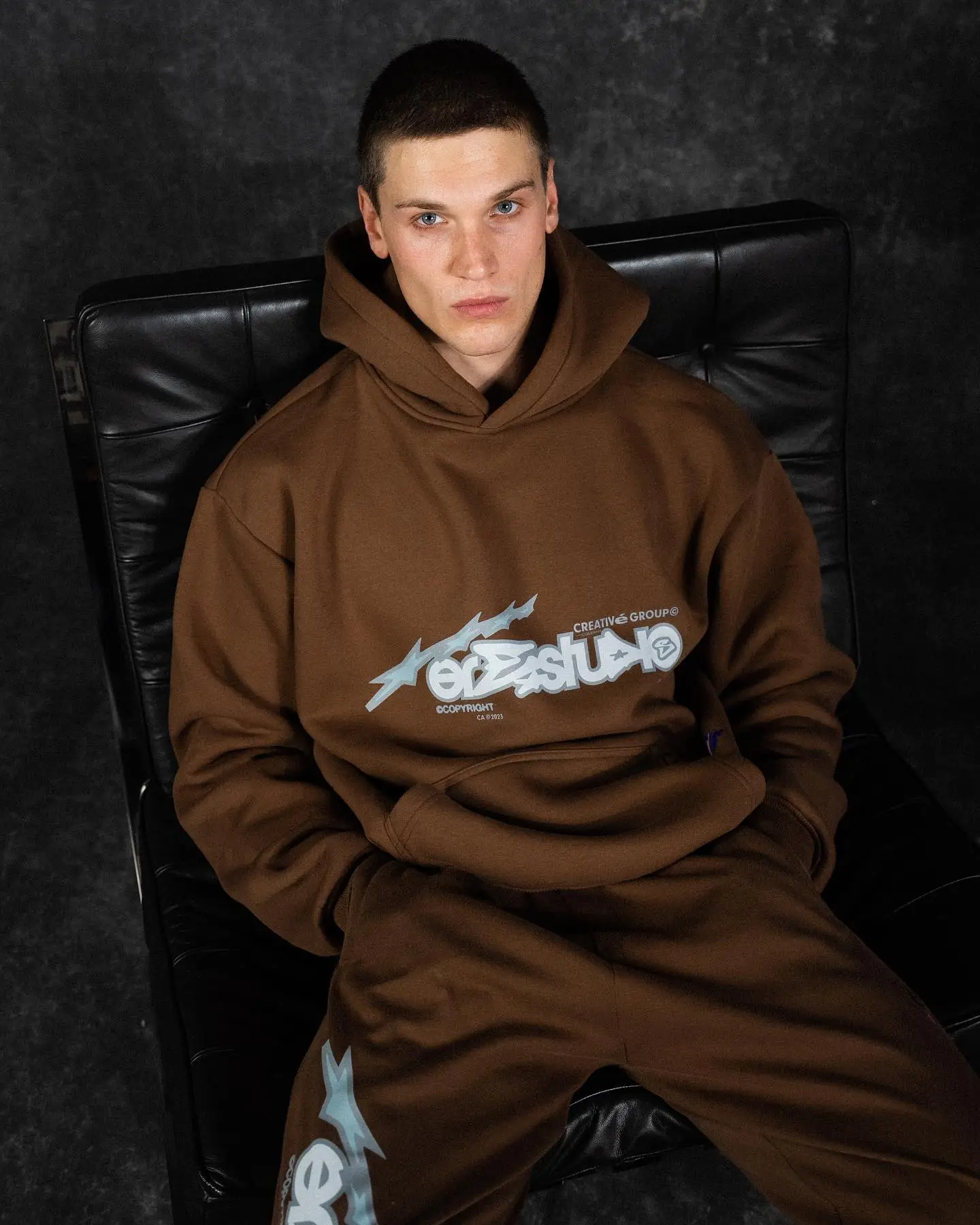 Ere Studios Midnight Trackie Hoodie Braun 2