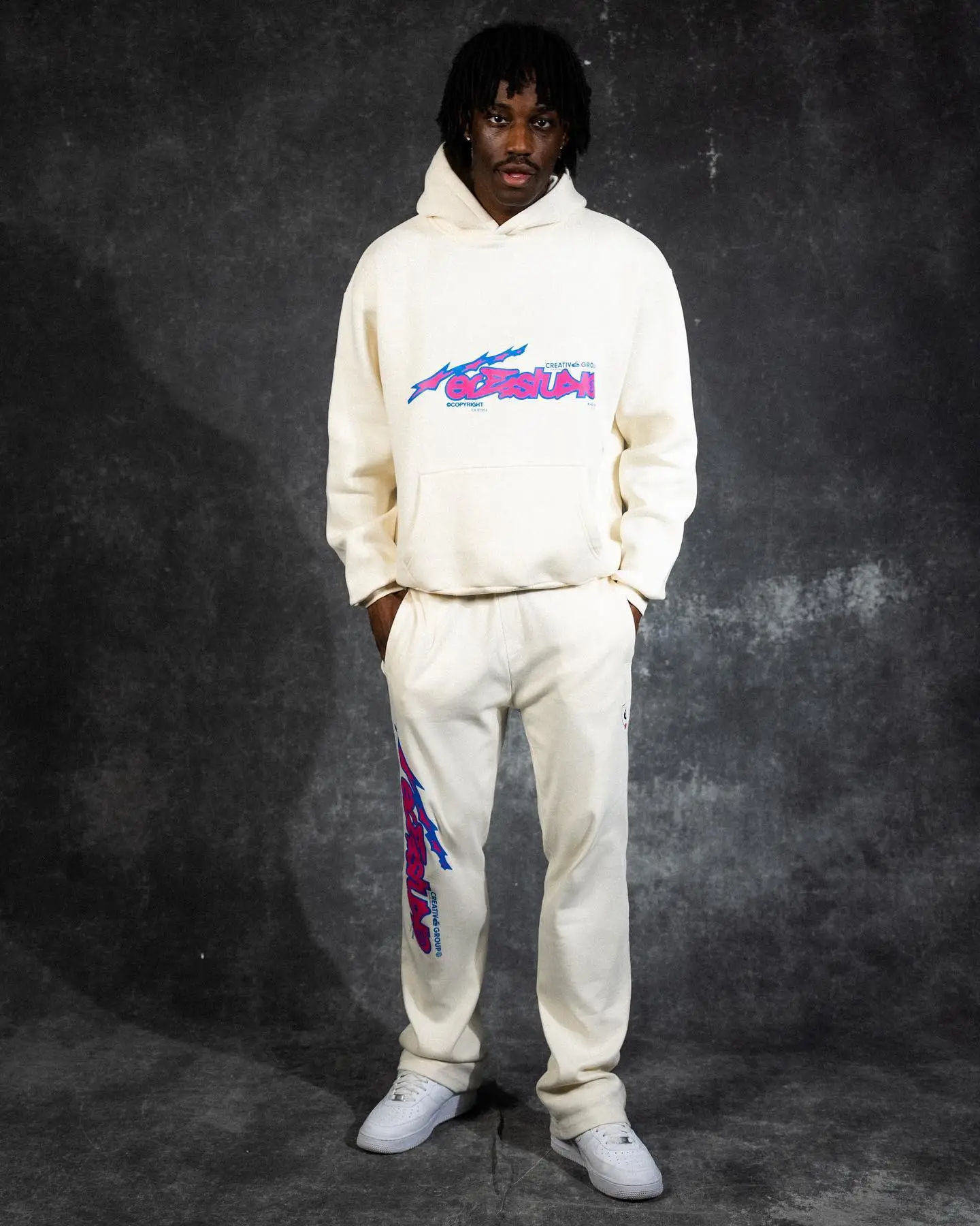 Ere Studios Midnight Trackie Hose Creme 2