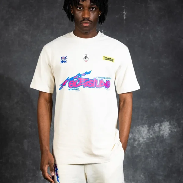 Ere Studios Midnight Trackie T Shirt Creme 1