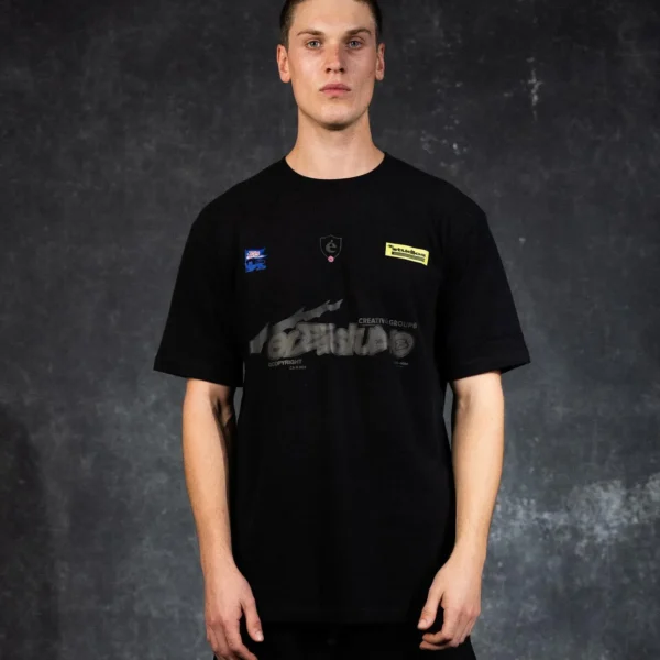 Ere Studios Midnight Trackie T Shirt Schwarz 2