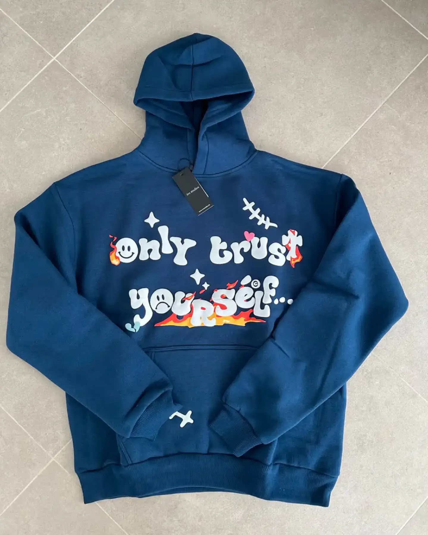 Ere Studios Only Trust Yourself Hoodie Marineblau 3