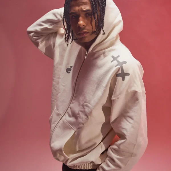Ere Studios Zipper Hoodie Weis 3
